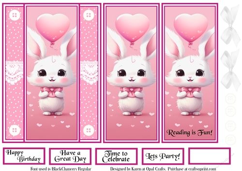 Cute for Girls Bookmark Card 4