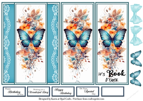 Butterfly Bookmark Card 1