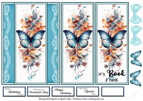 Butterfly Bookmark Card 2