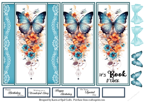 Butterfly Bookmark Card 3