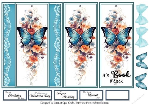 Butterfly Bookmark Card 4