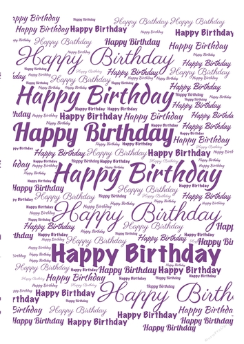 Happy Birthday Words Background Paper 7