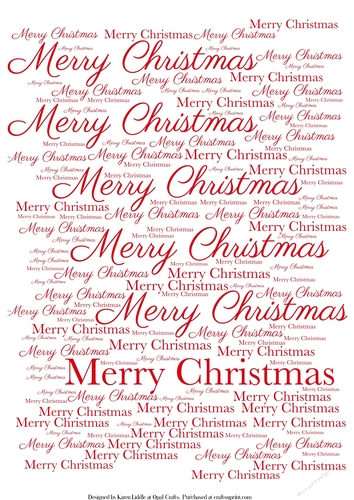 Red Merry Christmas Word Backing Paper