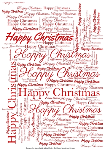 Red Happy Christmas Word Backing Paper