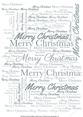 Merry Christmas Word Backing Paper