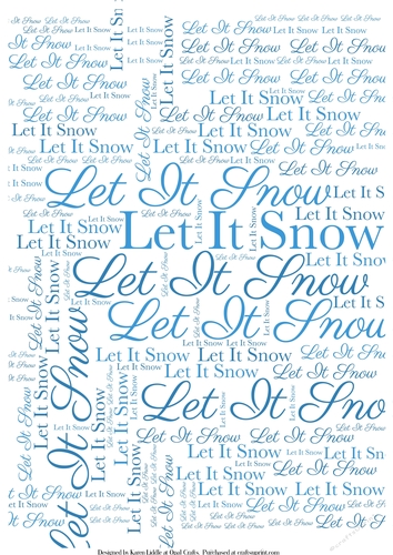 Let It Snow Word Backing Paper