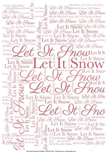 Let It Snow Word Backing Paper