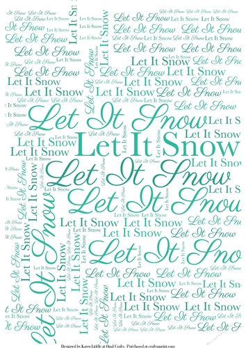 Let It Snow Word Backing Paper