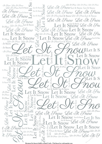 Let It Snow Word Backing Paper