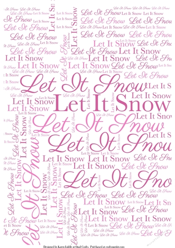 Let It Snow Word Backing Paper
