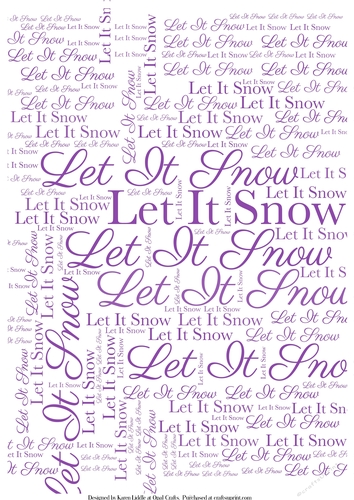 Let It Snow Word Backing Paper