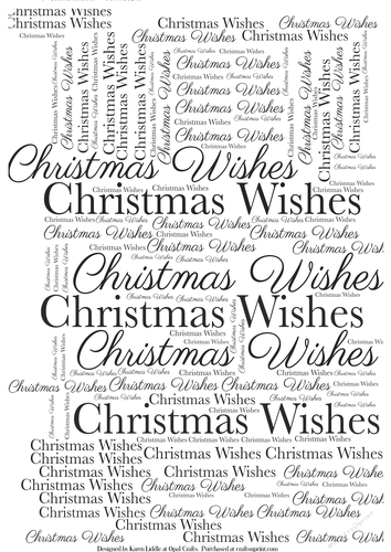 Christmas Wishes Word Backing Paper