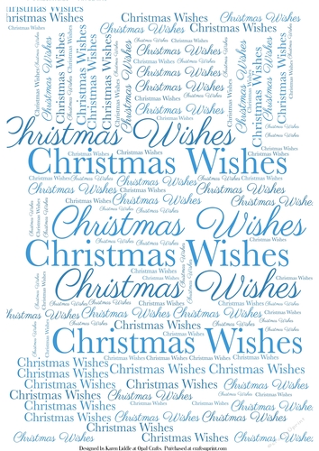Christmas Wishes Word Backing Paper