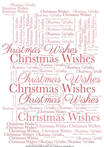 Christmas Wishes Word Backing Paper