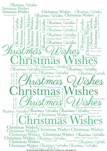 Christmas Wishes Word Backing Paper