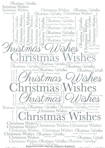 Christmas Wishes Word Backing Paper