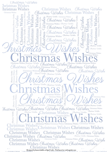 Christmas Wishes Word Backing Paper