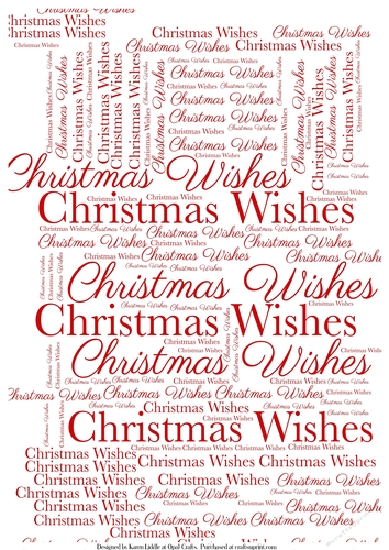 Christmas Wishes Word Backing Paper
