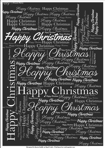 Happy Christmas Word Backing Paper on Coloured Background