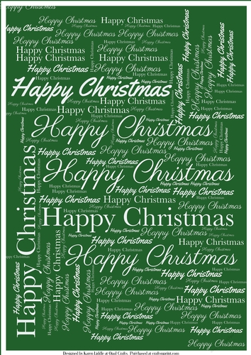 Happy Christmas Word Backing Paper on Coloured Background