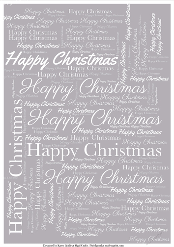 Happy Christmas Word Backing Paper on Coloured Background
