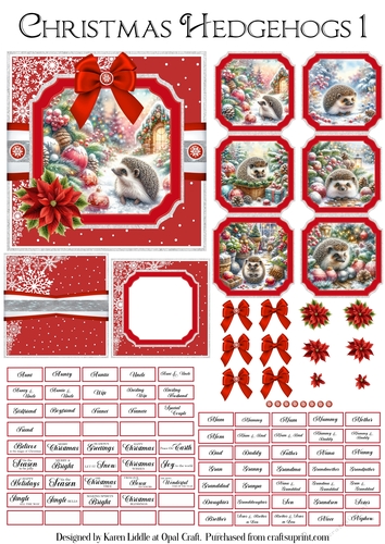 Christmas Hedgehogs 1