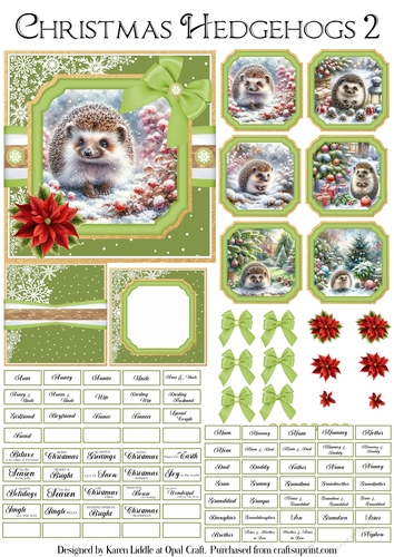 Christmas Hedgehogs 2