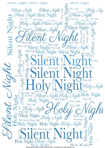 Silent Night Word Backing Paper