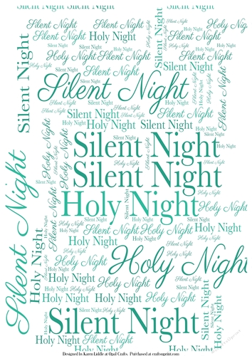 Silent Night Word Backing Paper