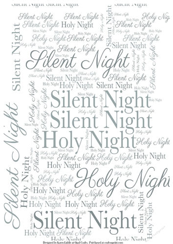 Silent Night Word Backing Paper