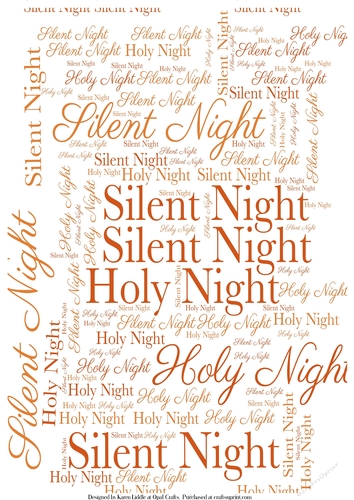 Silent Night Word Backing Paper