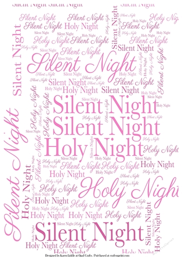 Silent Night Word Backing Paper