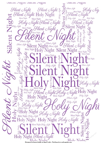 Silent Night Word Backing Paper