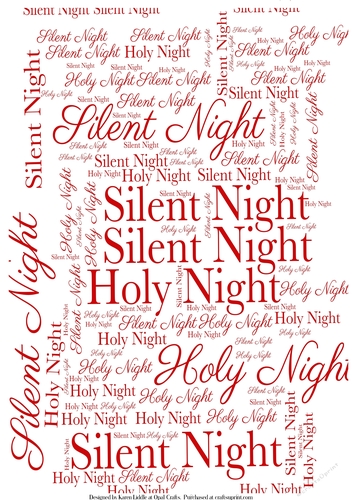 Silent Night Word Backing Paper