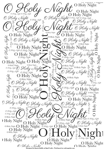 O Holy Night Word Backing Paper