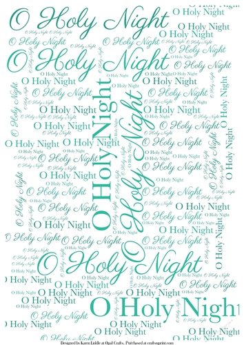 O Holy Night Word Backing Paper