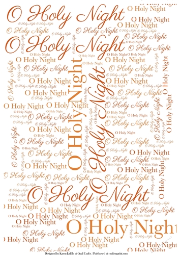 O Holy Night Word Backing Paper