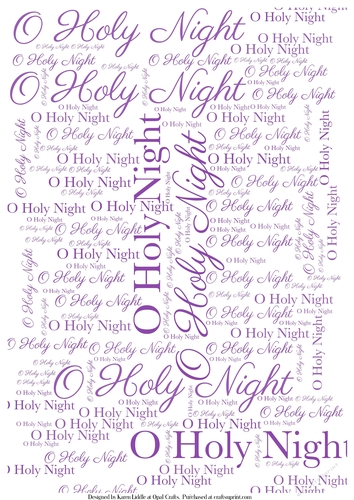 O Holy Night Word Backing Paper