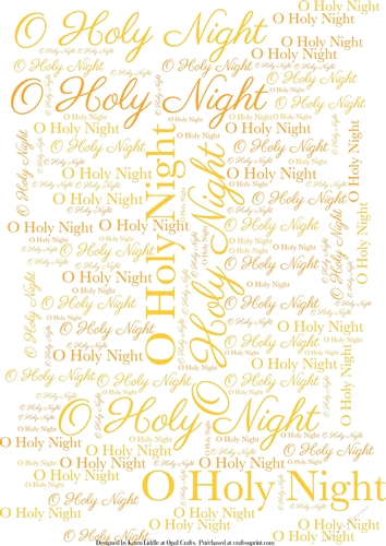 O Holy Night Word Backing Paper
