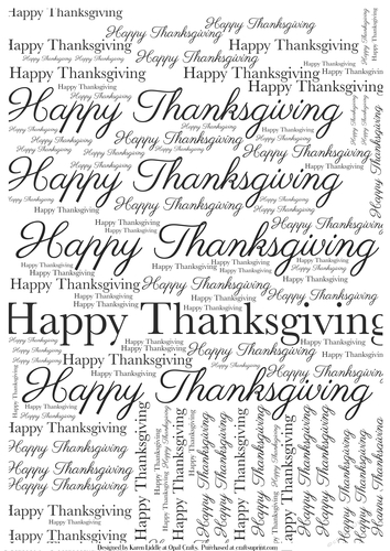 Happy Thanksgiving Word Backing Paper