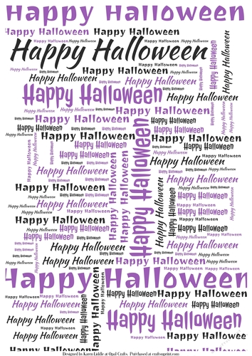 Happy Halloween Word Backing Paper