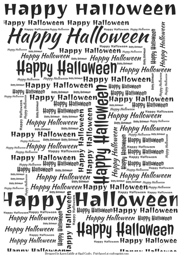 Happy Halloween Word Backing Paper