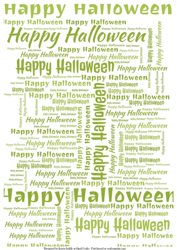 Happy Halloween Word Backing Paper
