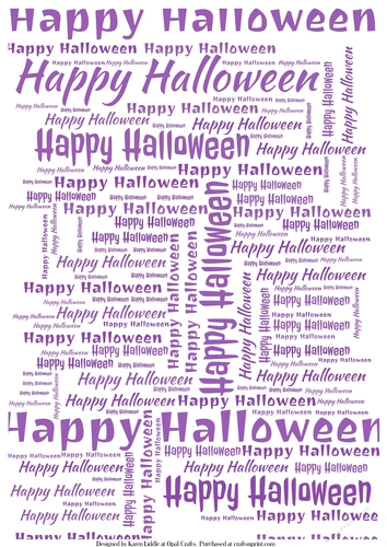 Happy Halloween Word Backing Paper
