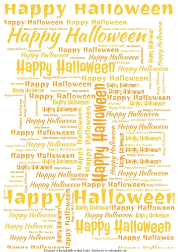 Happy Halloween Word Backing Paper
