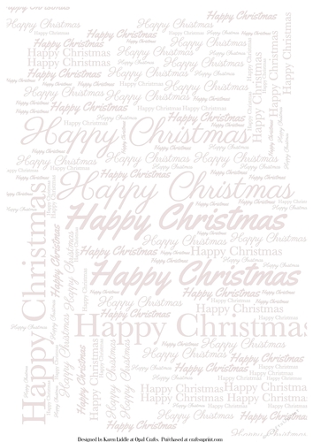 Happy Christmas Word Backing Paper