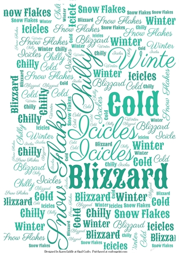 Winter Words Backing Paper