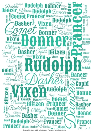 Rudolph & Friends Word Backing Paper