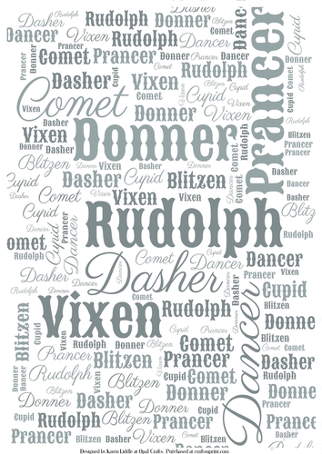 Rudolph & Friends Word Backing Paper