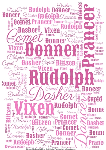 Rudolph & Friends Word Backing Paper